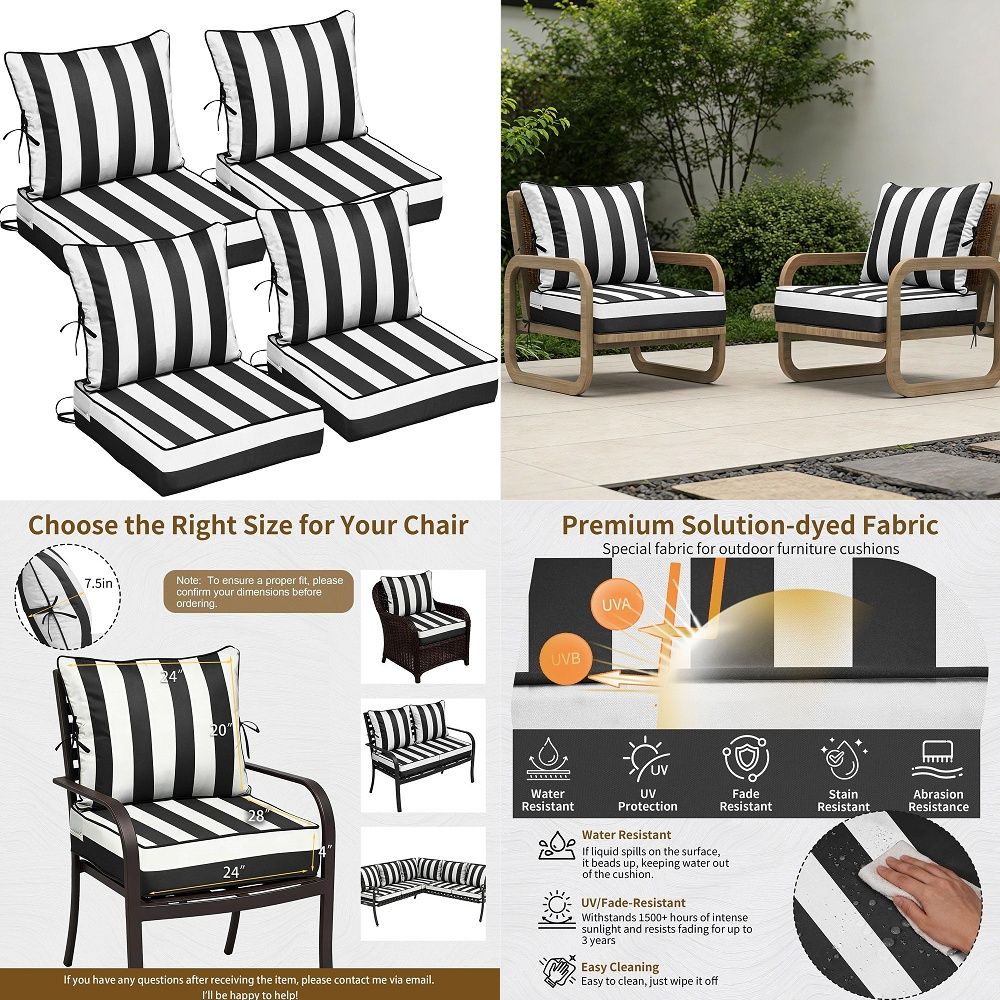 Outdoor Furniture Cushions 22 X 22 - Outdoor Seat Cushions 3Piece Set 22