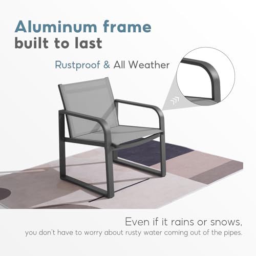 Outdoor Furniture Grey - Grey 4-Piece Aluminum Outdoor Patio Set