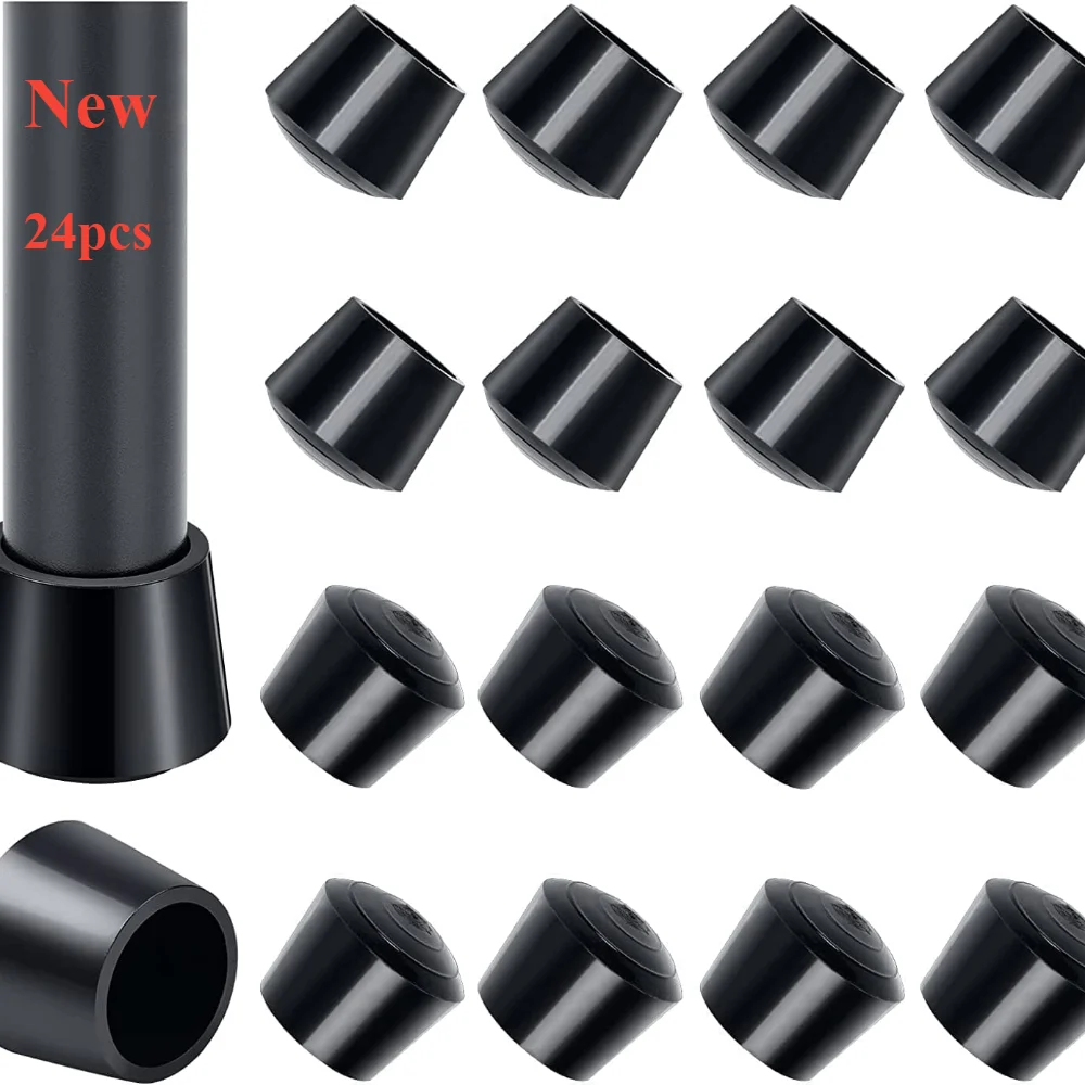 Outdoor Furniture Leg Protectors - 4/24pcs Chair Leg Covers Rubber Foot
