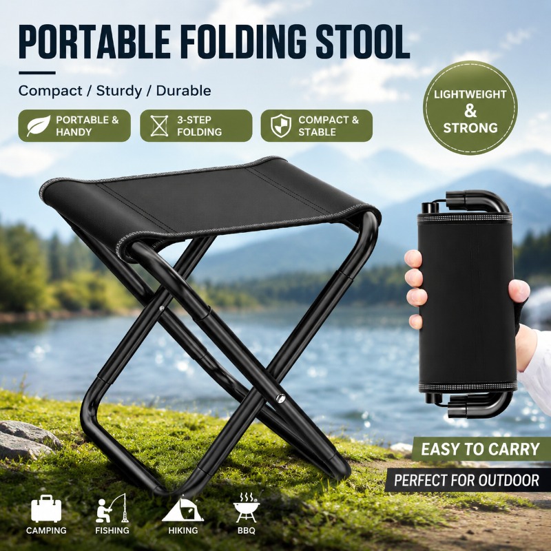 Outdoor Furniture Polywood - 1Pcs Portable Folding Stool Lightweight Camping