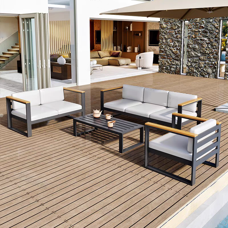 Outdoor Furniture For Sale - Modern Style Aluminum Patio Sofa Set