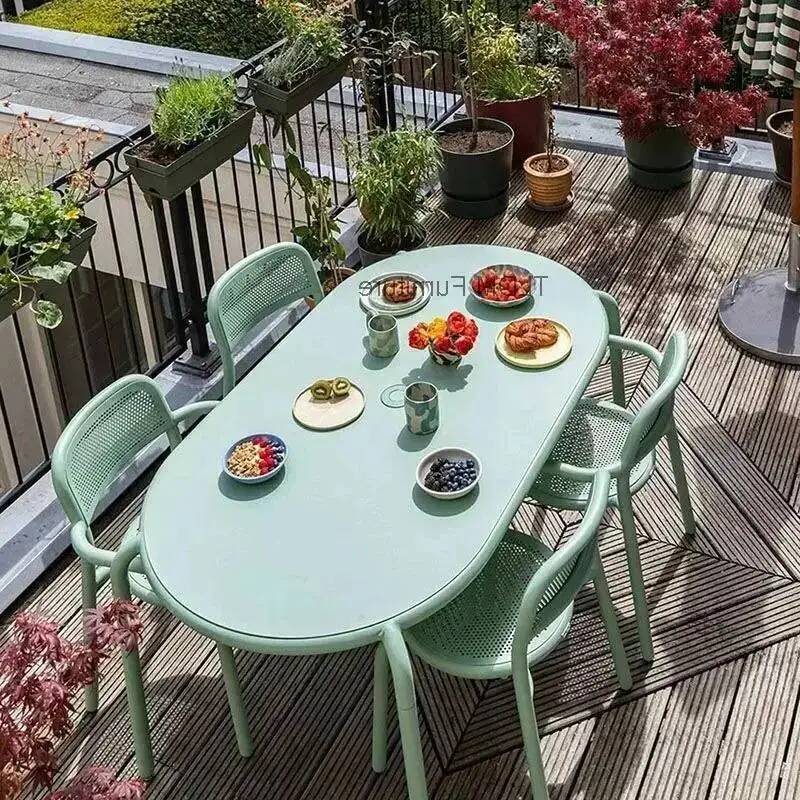 Outdoor Furniture Polywood - and Balcony Outdoor Minimalist Café Long