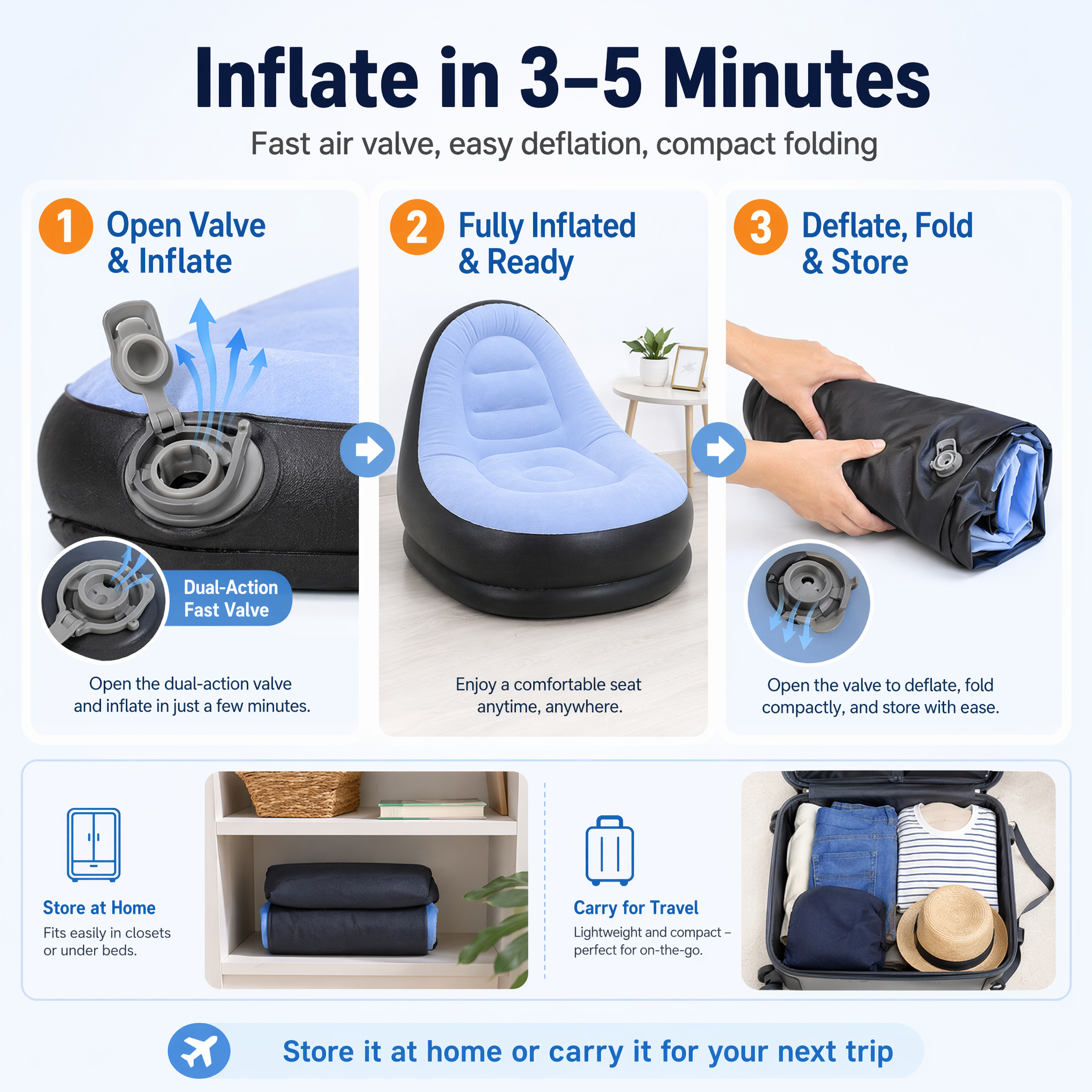 2 IN 1 Inflatable Sofa with St – Outdoor Furniture Lounge Bewertung und Preis