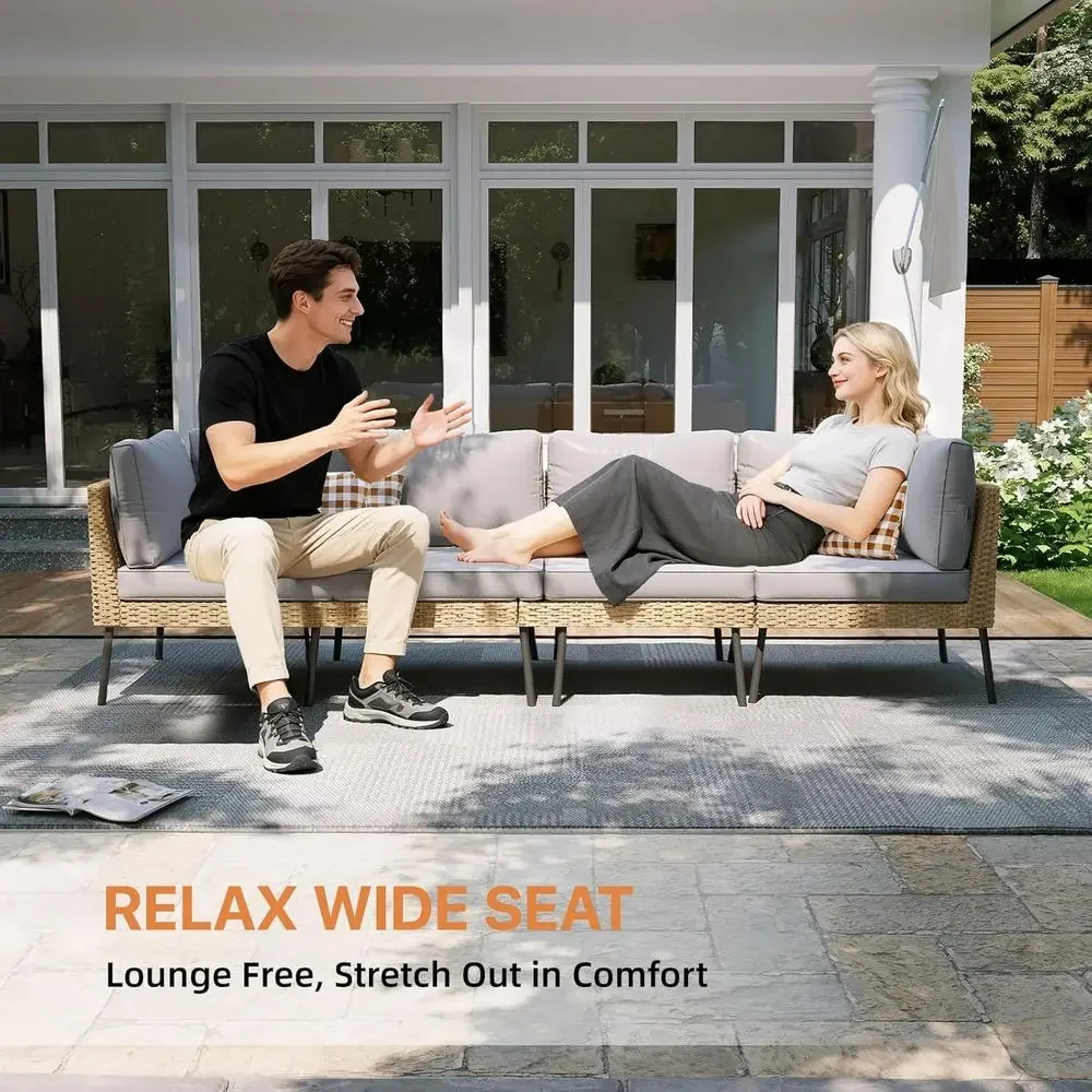 6-Piece Outdoor Wicker Furnitu – Outdoor Furniture Grey Bewertung und Preis