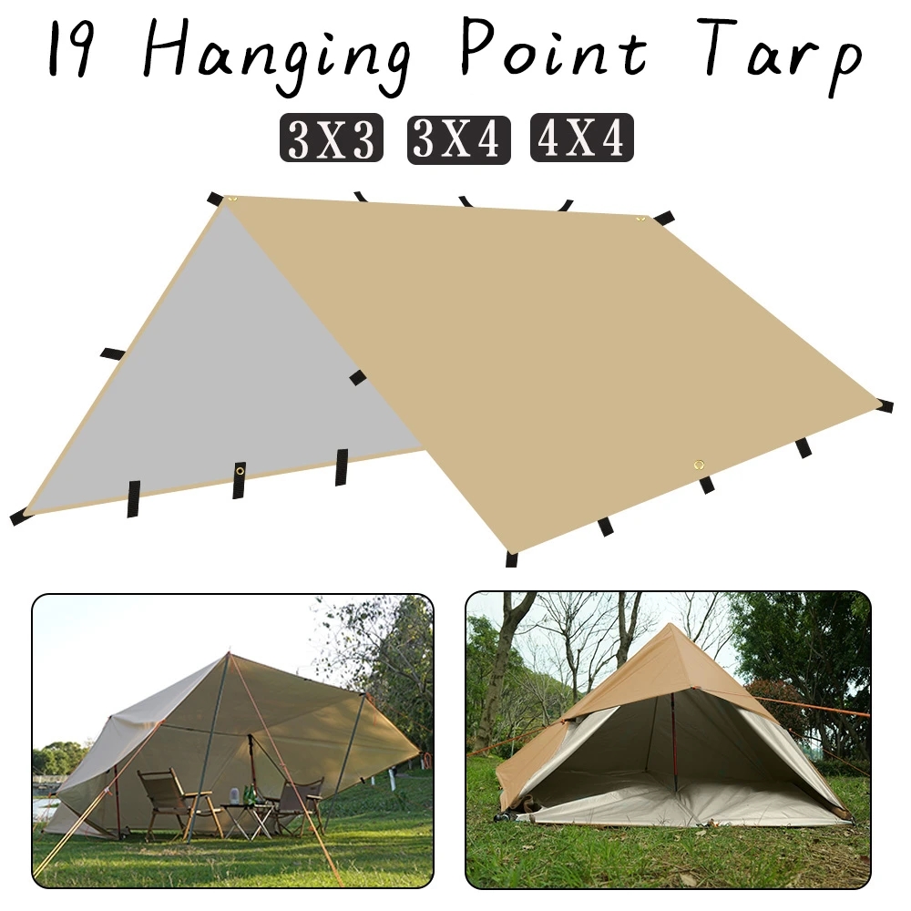 4x4m 4x3m 3x3m 19 Hang Points  – Sun Sail Shade Bewertung und Preis