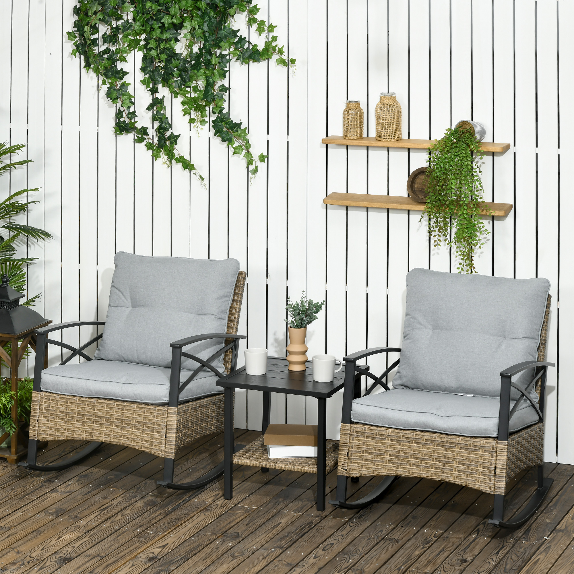 3 Pieces Patio Set w/ Cushions – Outdoor Furniture Cushions 22 X 22 Bewertung und Preis