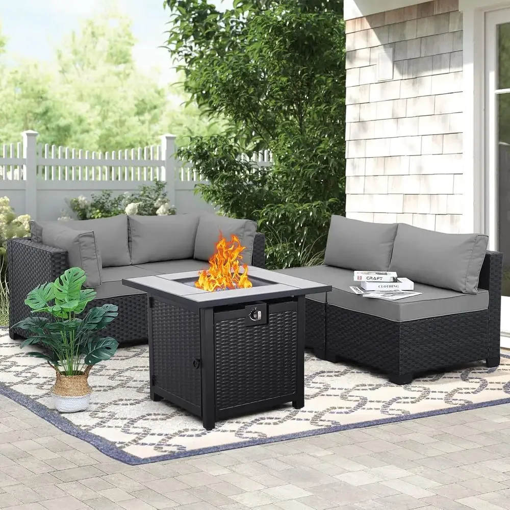 5-Piece Outdoor Patio Furnitur – Outdoor Furniture Grey Bewertung und Preis