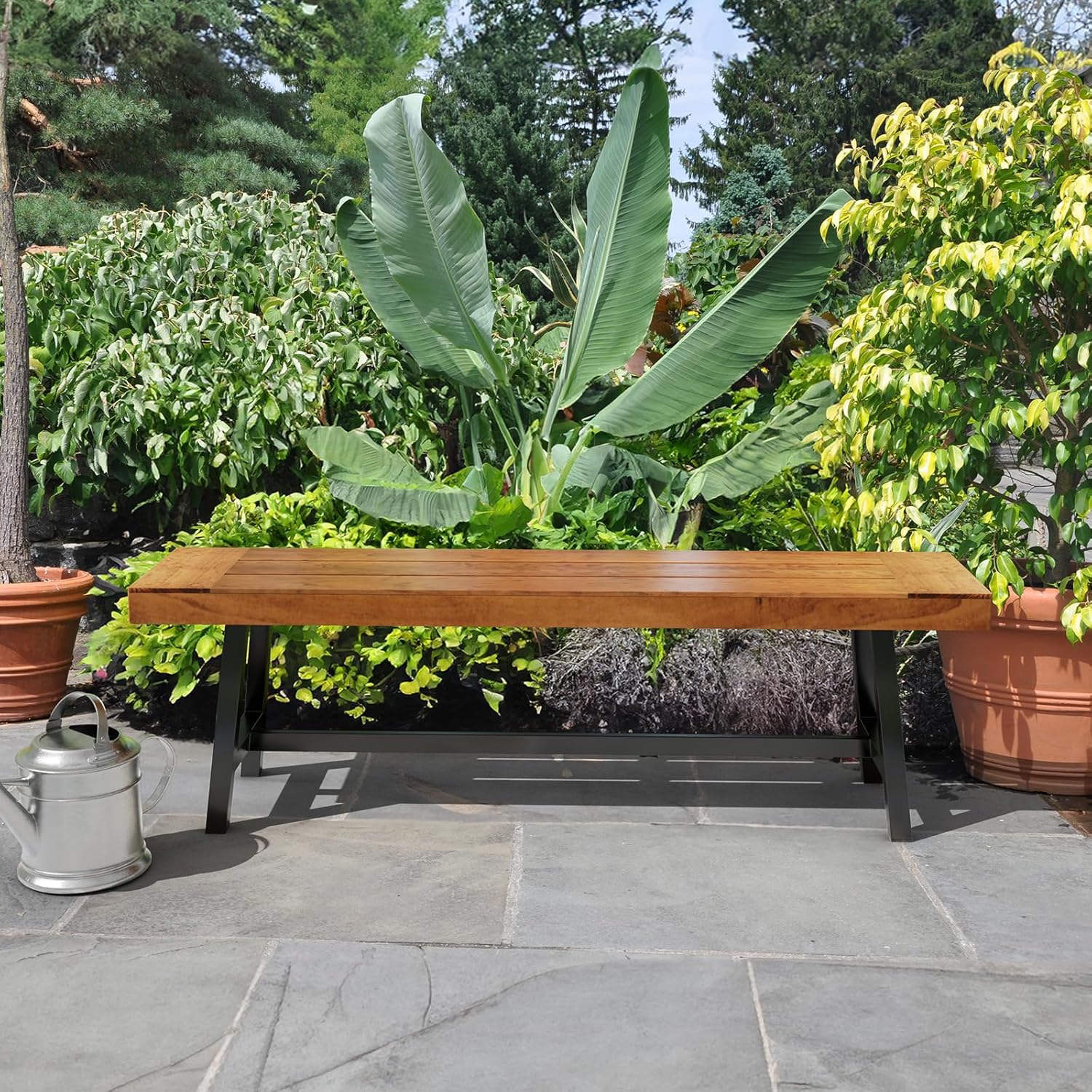Rustic Wood Dining Bench Metal – Outdoor Furniture Glides Bewertung und Preis