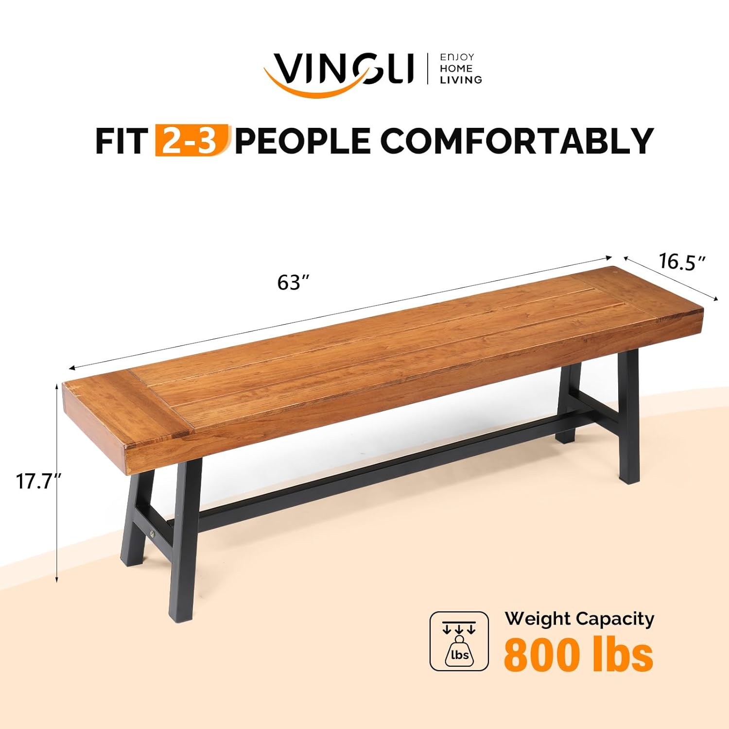 Rustic Wood Dining Bench Metal – Outdoor Furniture Glides Bewertung und Preis