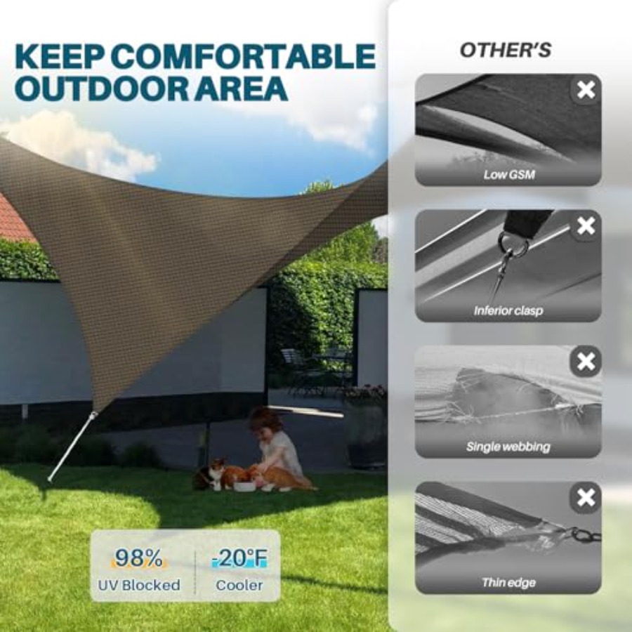 14'x16' Sun Shade Sail Outdoor – Sun Sail Shade Bewertung und Preis