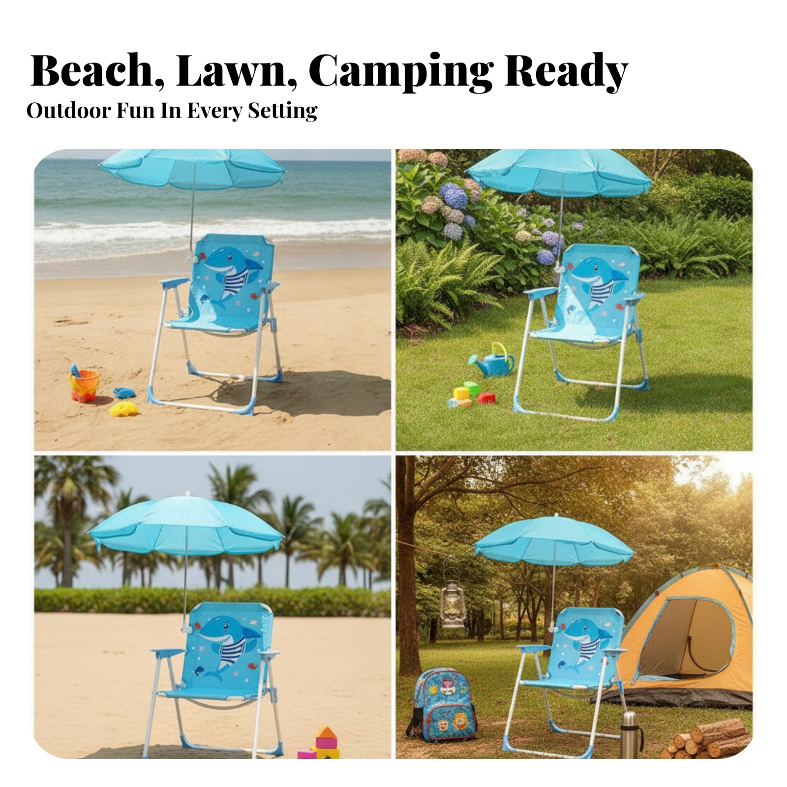 Kids Beach Chair with Umbrella – Outdoor Furniture Polywood Bewertung und Preis
