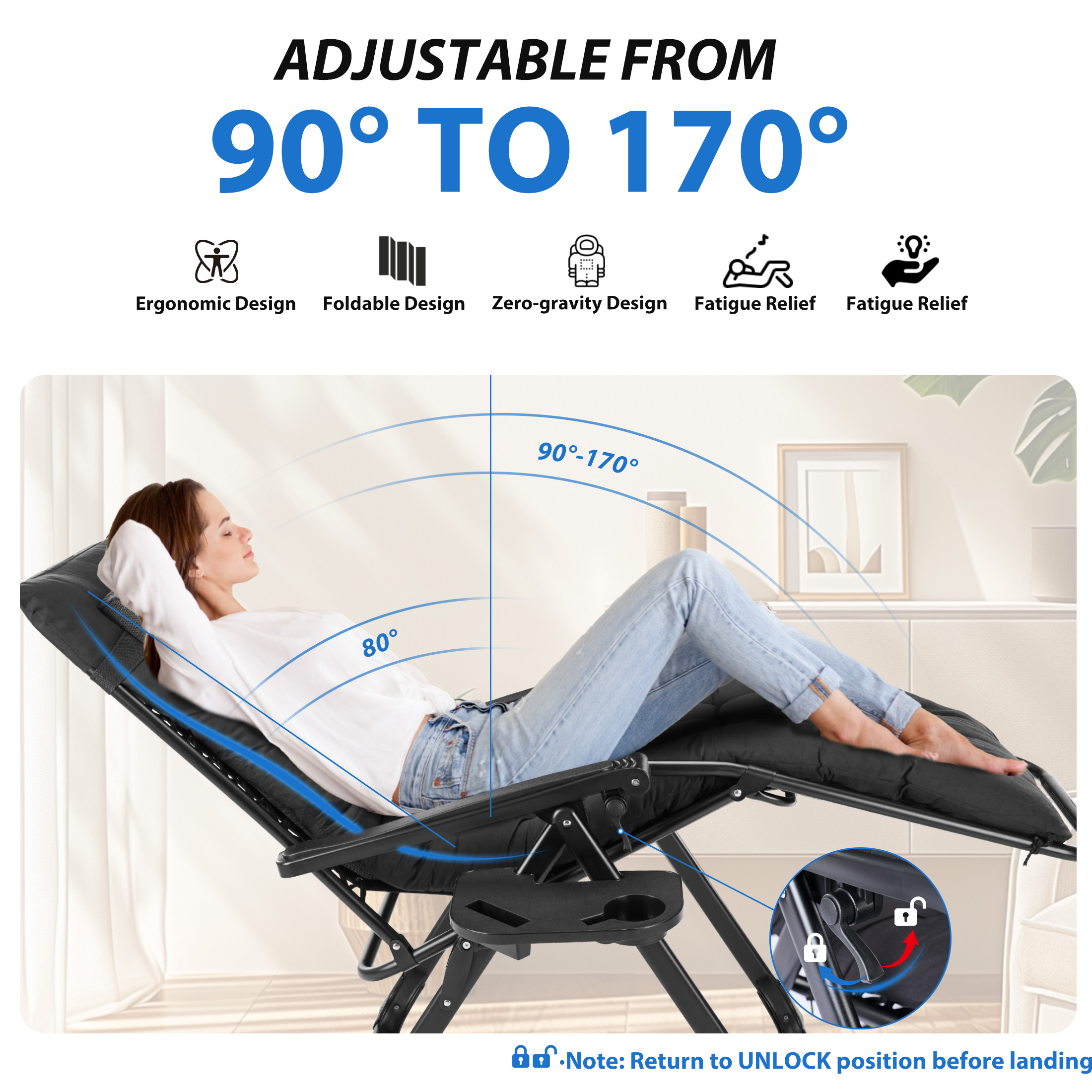 MCQ Zero Gravity Cushioned Lou – Outdoor Furniture Polywood Bewertung und Preis
