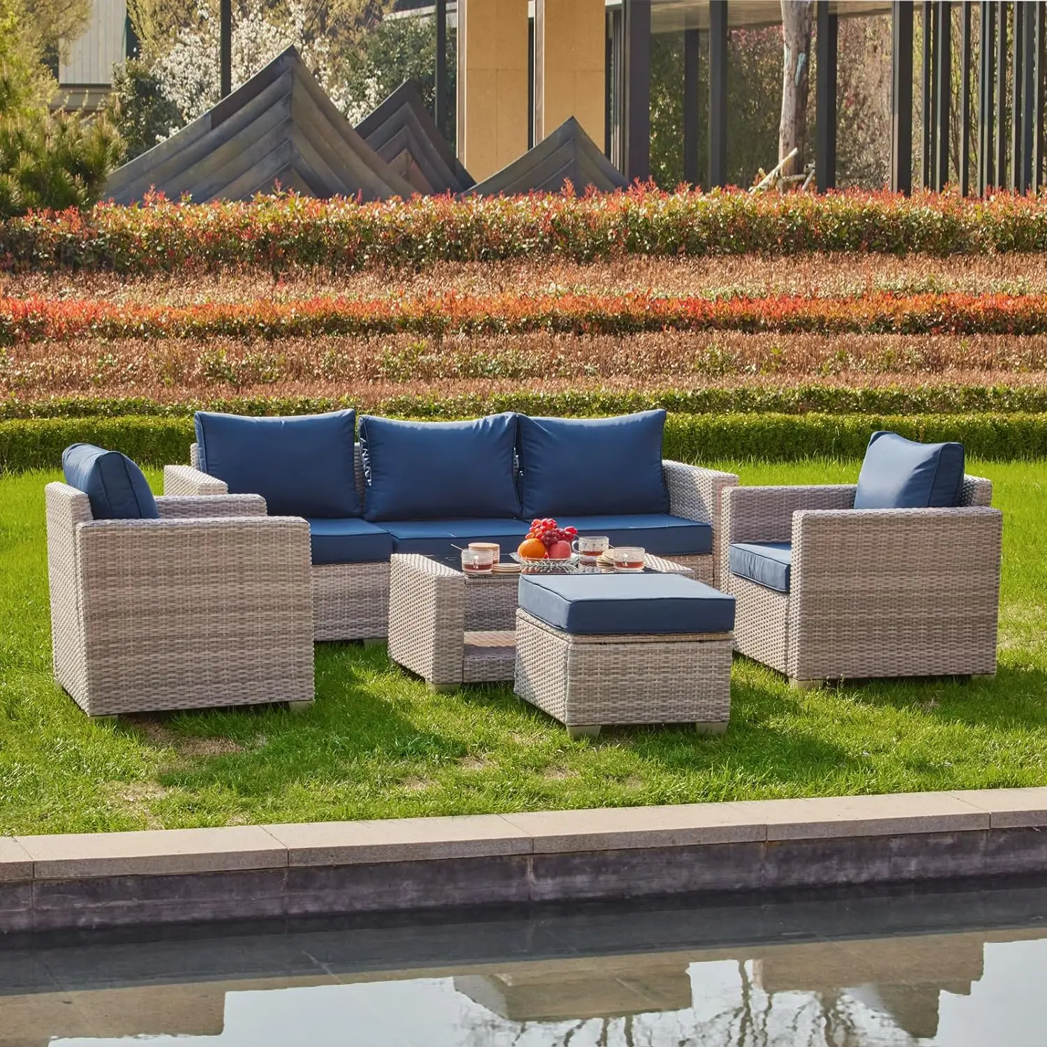 %a 7 Pieces Outdoor Patio Furn – Outdoor Furniture Grey Bewertung und Preis