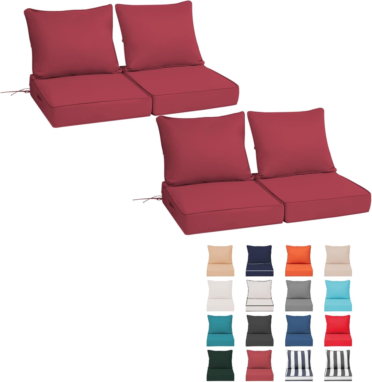 Outdoor Chair Cushions 4 Set,  – Outdoor Furniture Cushions 22 X 22 Bewertung und Preis