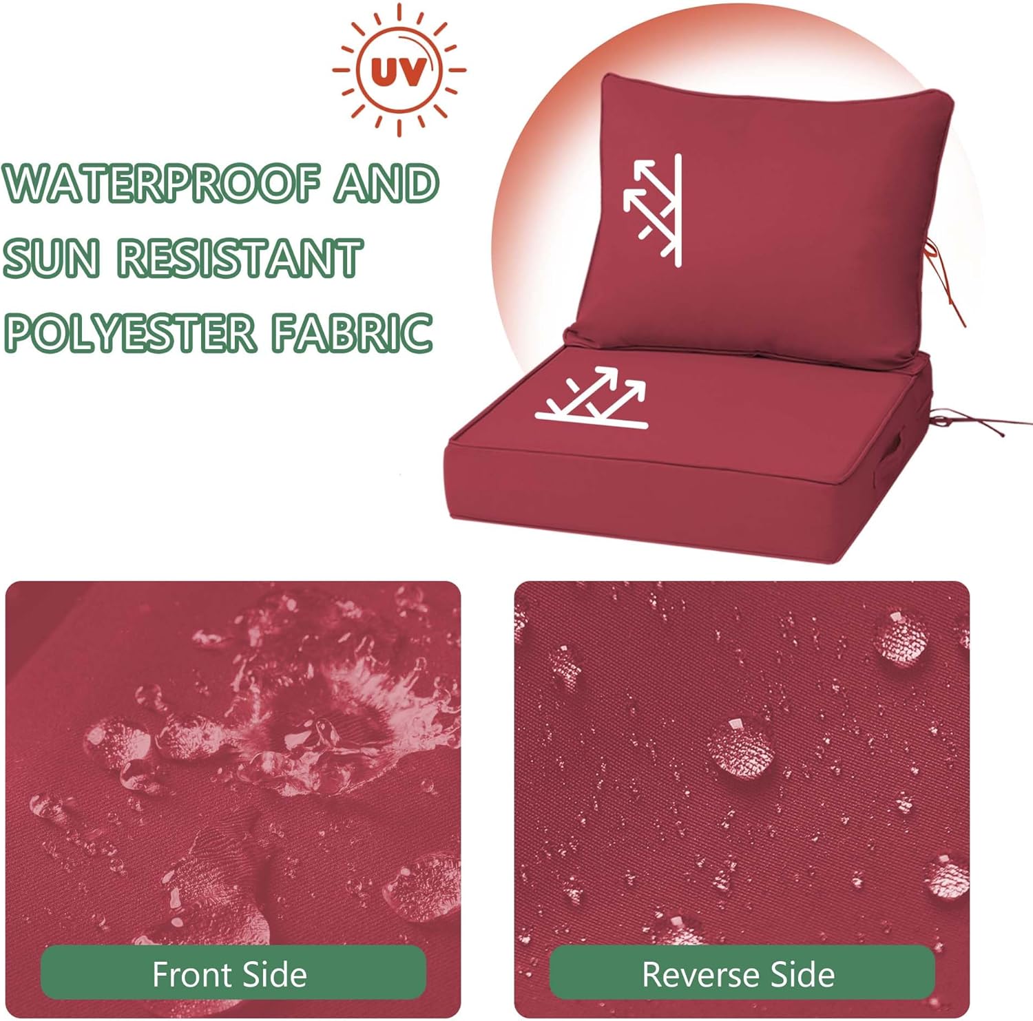Outdoor Chair Cushions 4 Set,  – Outdoor Furniture Cushions 22 X 22 Bewertung und Preis
