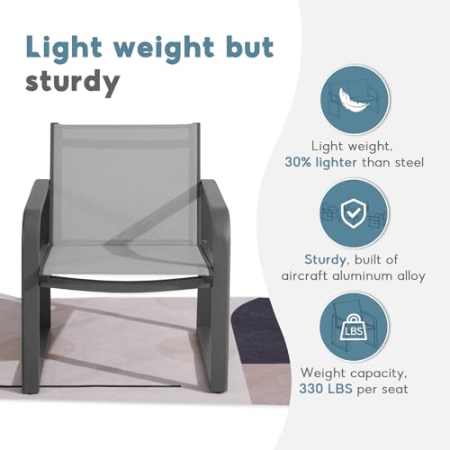 Grey 4-Piece Aluminum Outdoor  – Outdoor Furniture Grey Bewertung und Preis