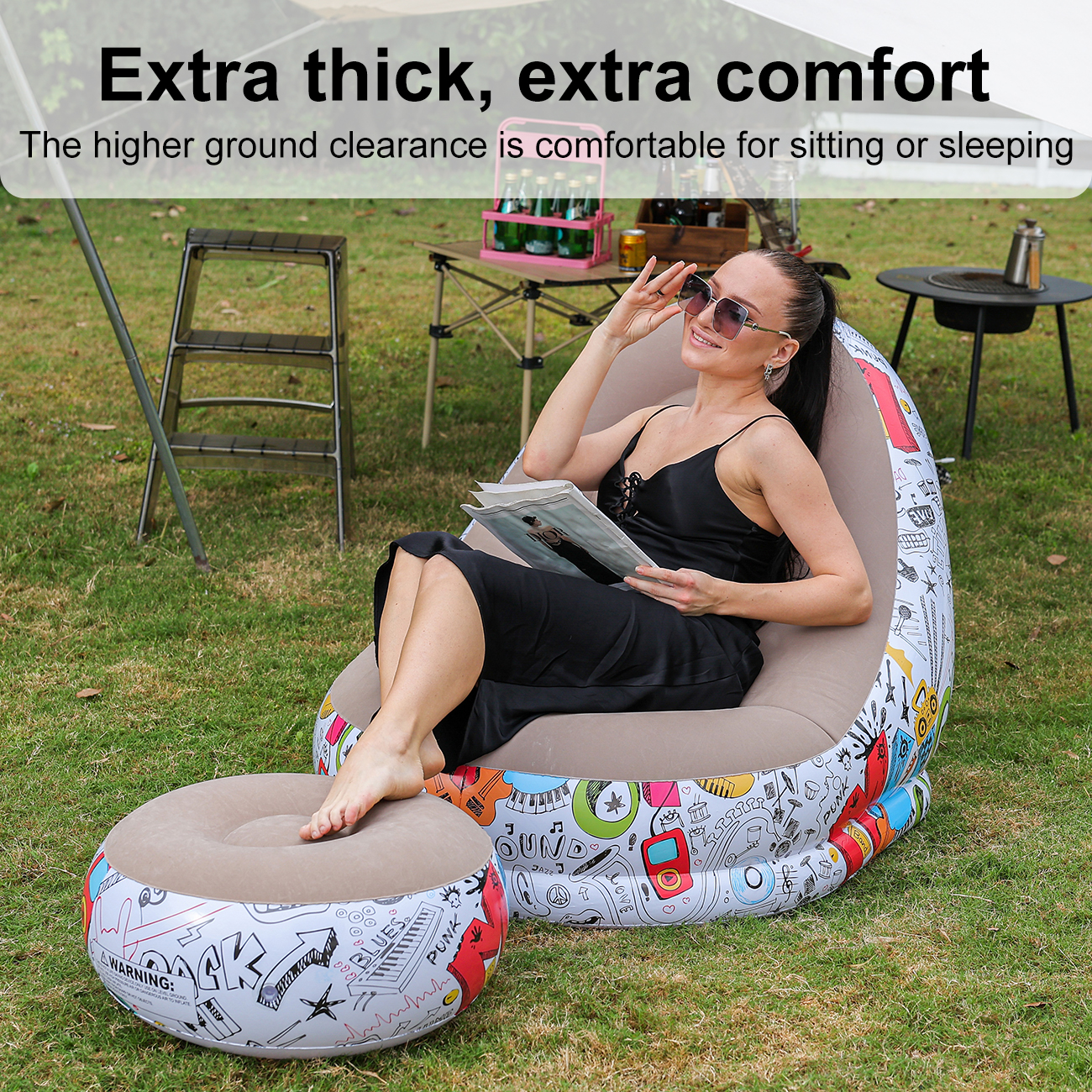 1PC Inflatable Lounger Chair w – Outdoor Furniture Lounge Bewertung und Preis