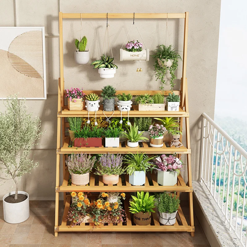 Solid Wood Flower Shelf Plant  – Outdoor Furniture Design Bewertung und Preis