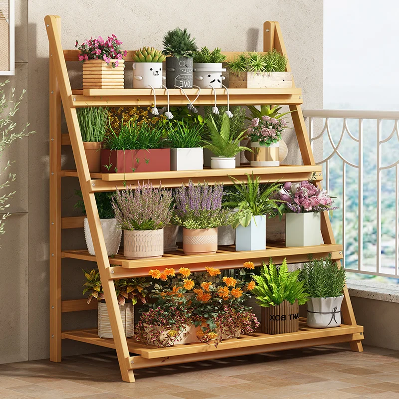 Solid Wood Flower Shelf Plant  – Outdoor Furniture Design Bewertung und Preis