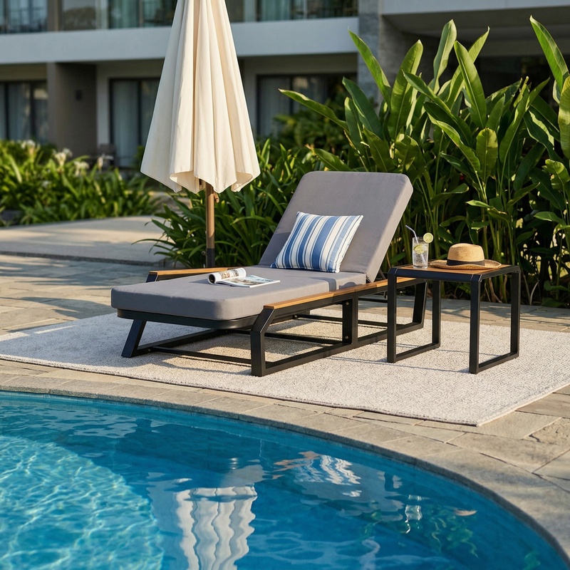 5-Position Outdoor Chaise Loun – Outdoor Furniture Grey Bewertung und Preis