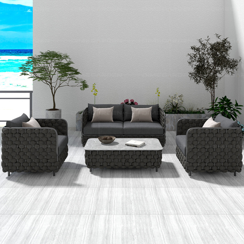 3-Seater Outdoor Rattan Sofa S – Outdoor Furniture Grey Bewertung und Preis