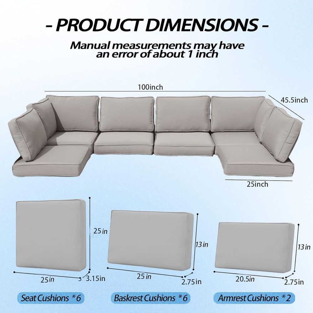 14-Piece Grey Water-Resistant  – Outdoor Furniture Grey Bewertung und Preis