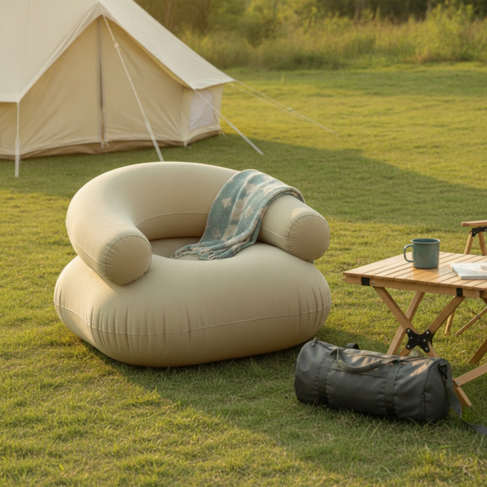 Inflatable Sofa Flocked Air So – Outdoor Furniture Lounge Bewertung und Preis