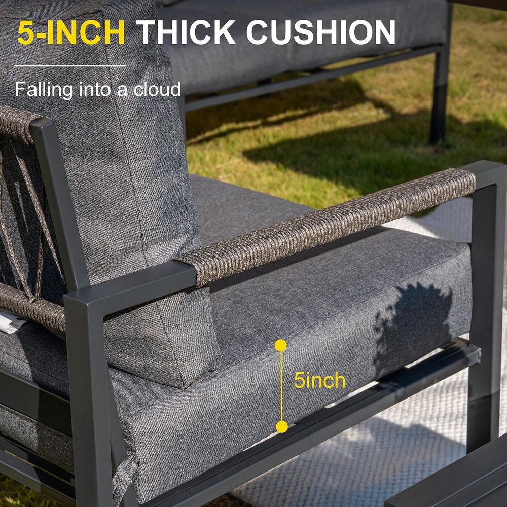 6-Piece Outdoor Patio Furnitur – Outdoor Furniture Grey Bewertung und Preis