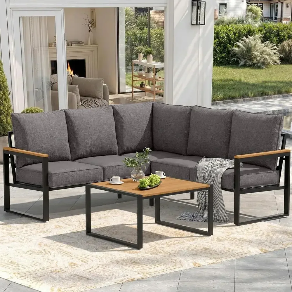 6-Piece Outdoor Sectional Sofa – Outdoor Furniture Grey Bewertung und Preis