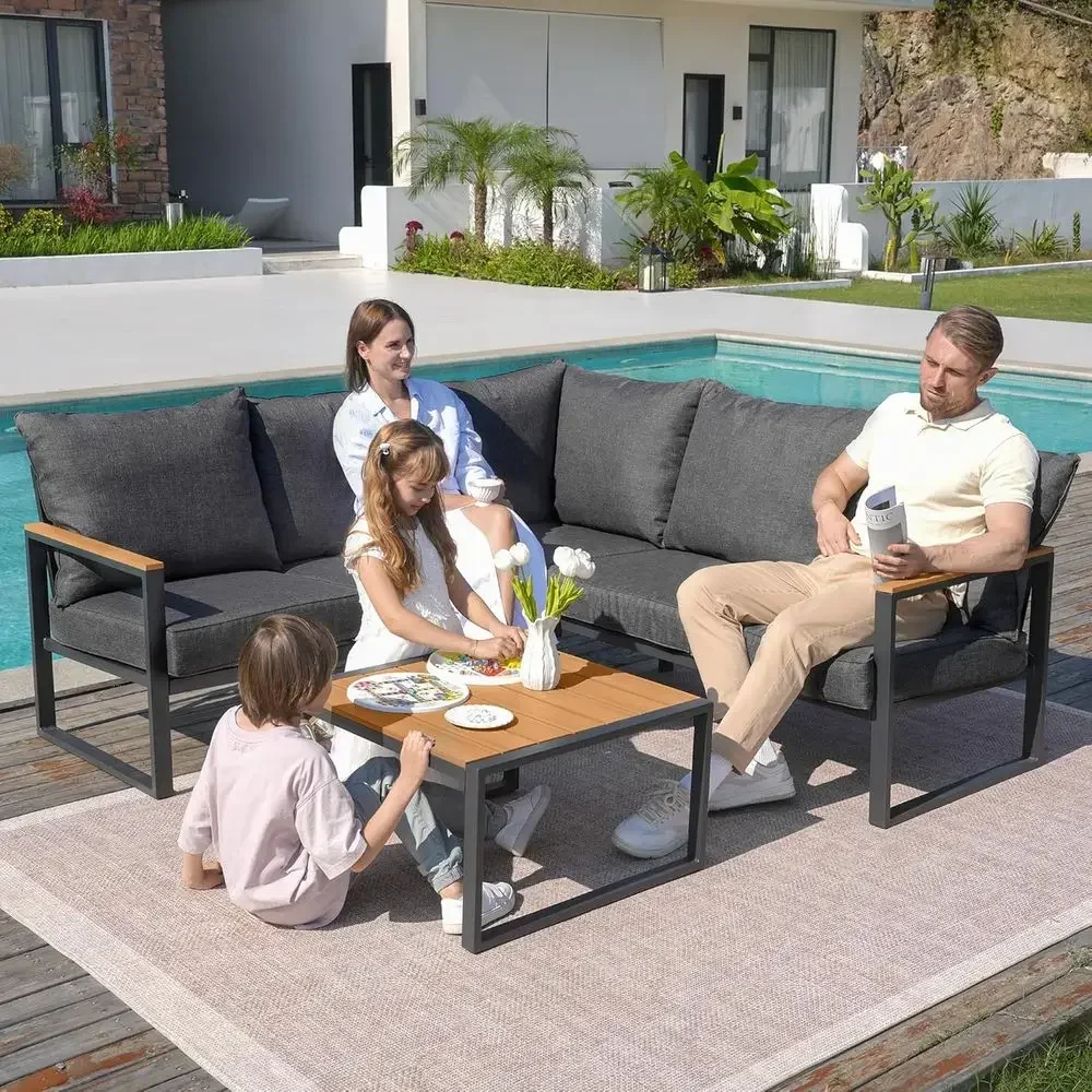 6-Piece Outdoor Sectional Sofa – Outdoor Furniture Grey Bewertung und Preis