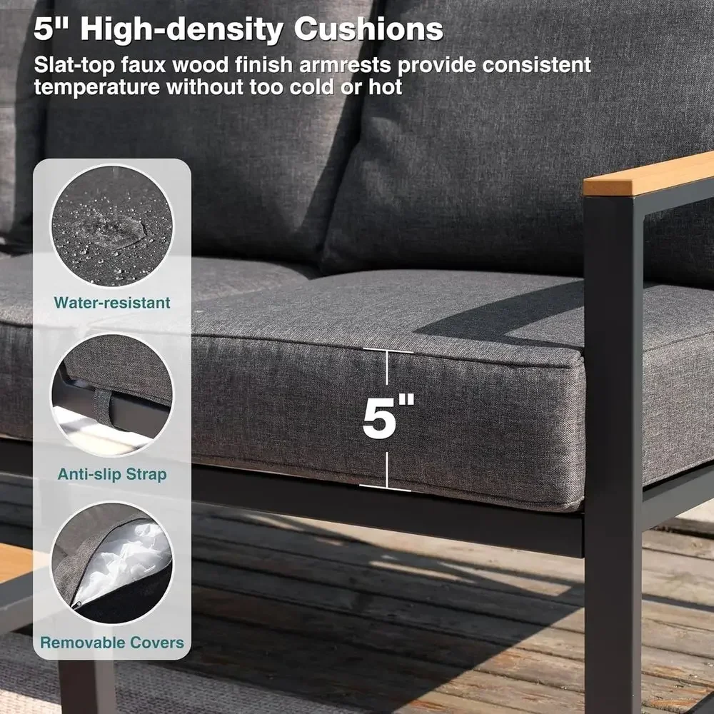 6-Piece Outdoor Sectional Sofa – Outdoor Furniture Grey Bewertung und Preis