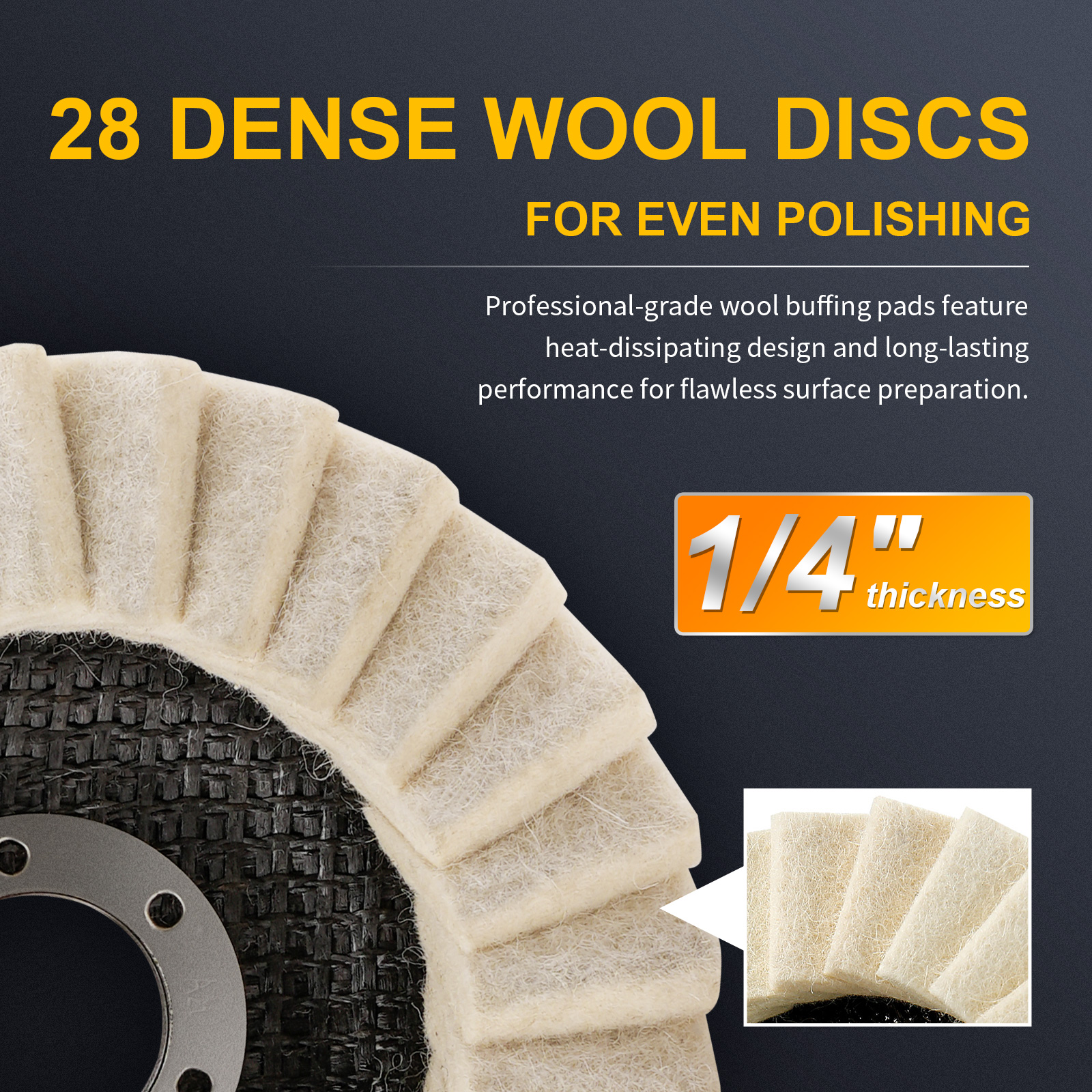 5 Inch Wool Felt Polishing Whe – Outdoor Furniture Glides Bewertung und Preis