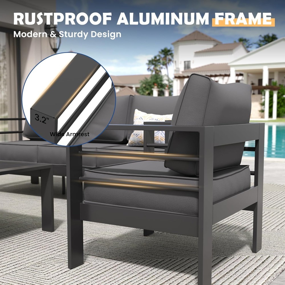 Aluminum Patio Furniture Set,  – Outdoor Furniture Japanese Style Bewertung und Preis