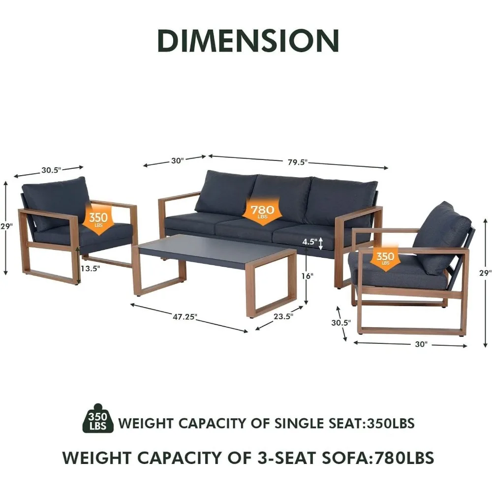 %a 4-Piece Modern Aluminum Pat – Outdoor Furniture Japanese Style Bewertung und Preis
