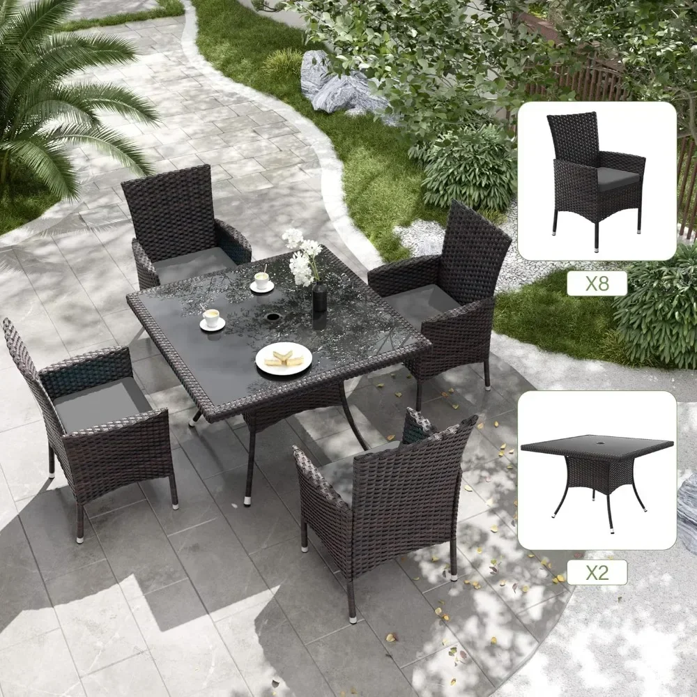 Terrace Furniture Set, Includi – Outdoor Furniture Grey Bewertung und Preis