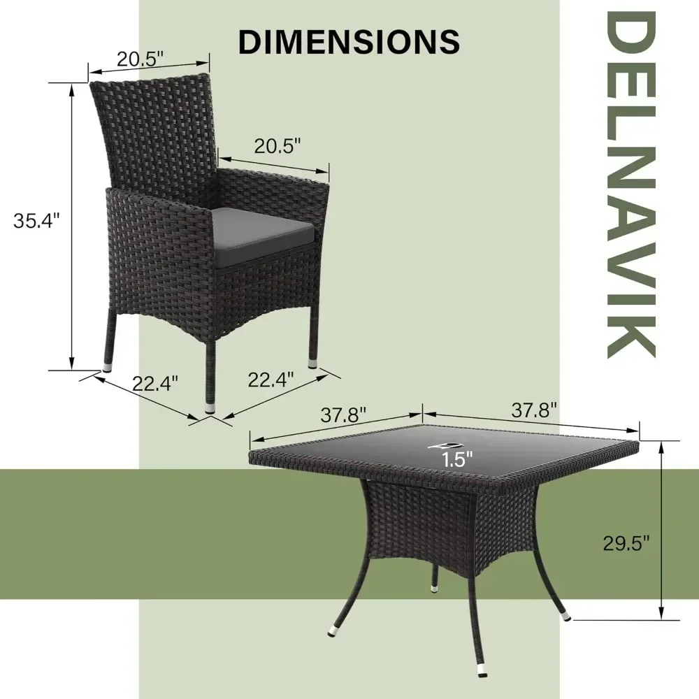 Terrace Furniture Set, Includi – Outdoor Furniture Grey Bewertung und Preis