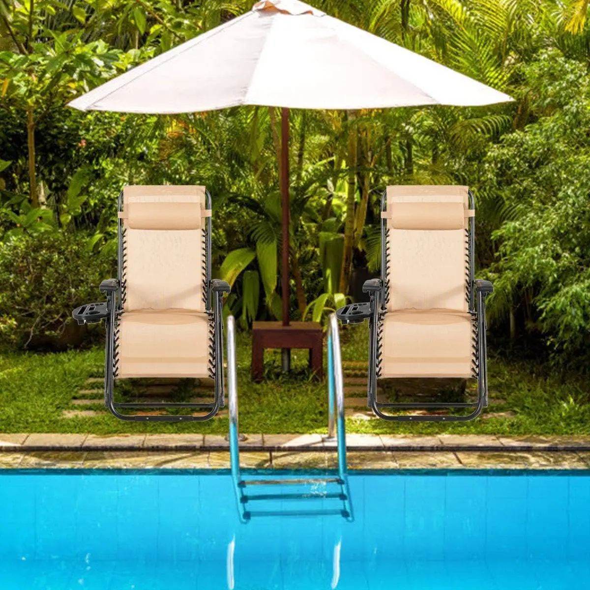 Zero Gravity Lounge Chair Set  – Outdoor Furniture Polywood Bewertung und Preis