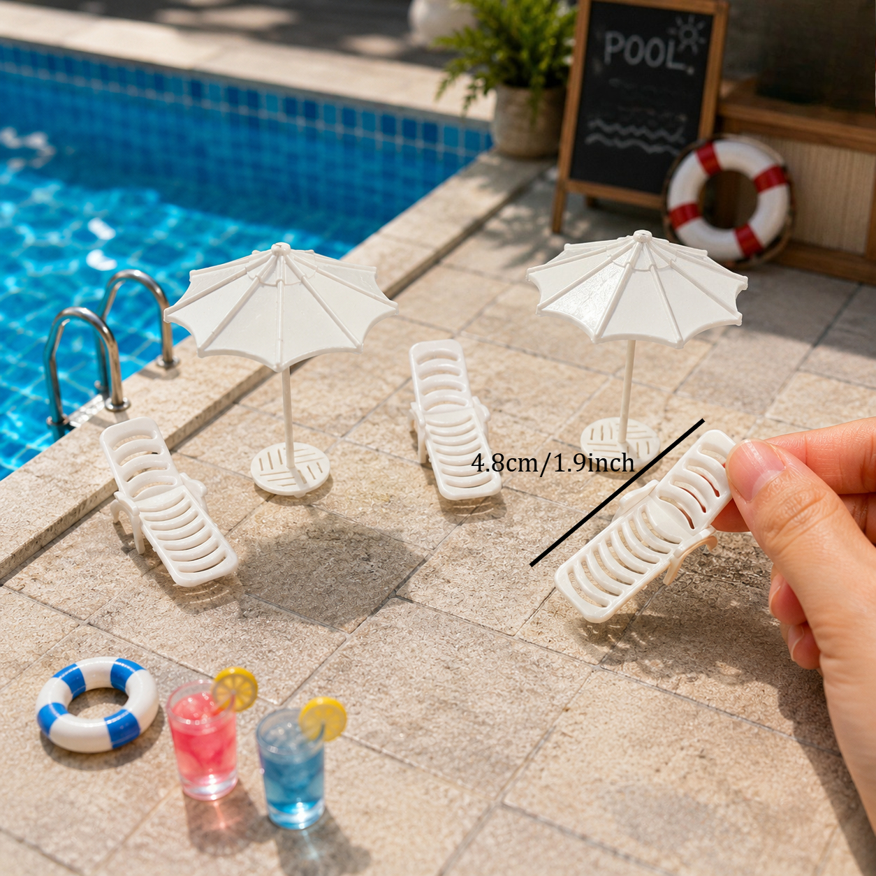 6pcs Miniature Beach Lounge Ch – Outdoor Furniture Lounge Bewertung und Preis