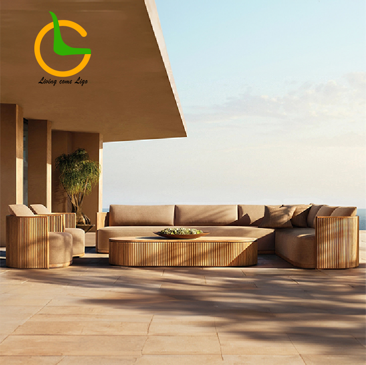 Luxury L-shaped Teak Wood Outd – Outdoor Furniture Japanese Style Bewertung und Preis