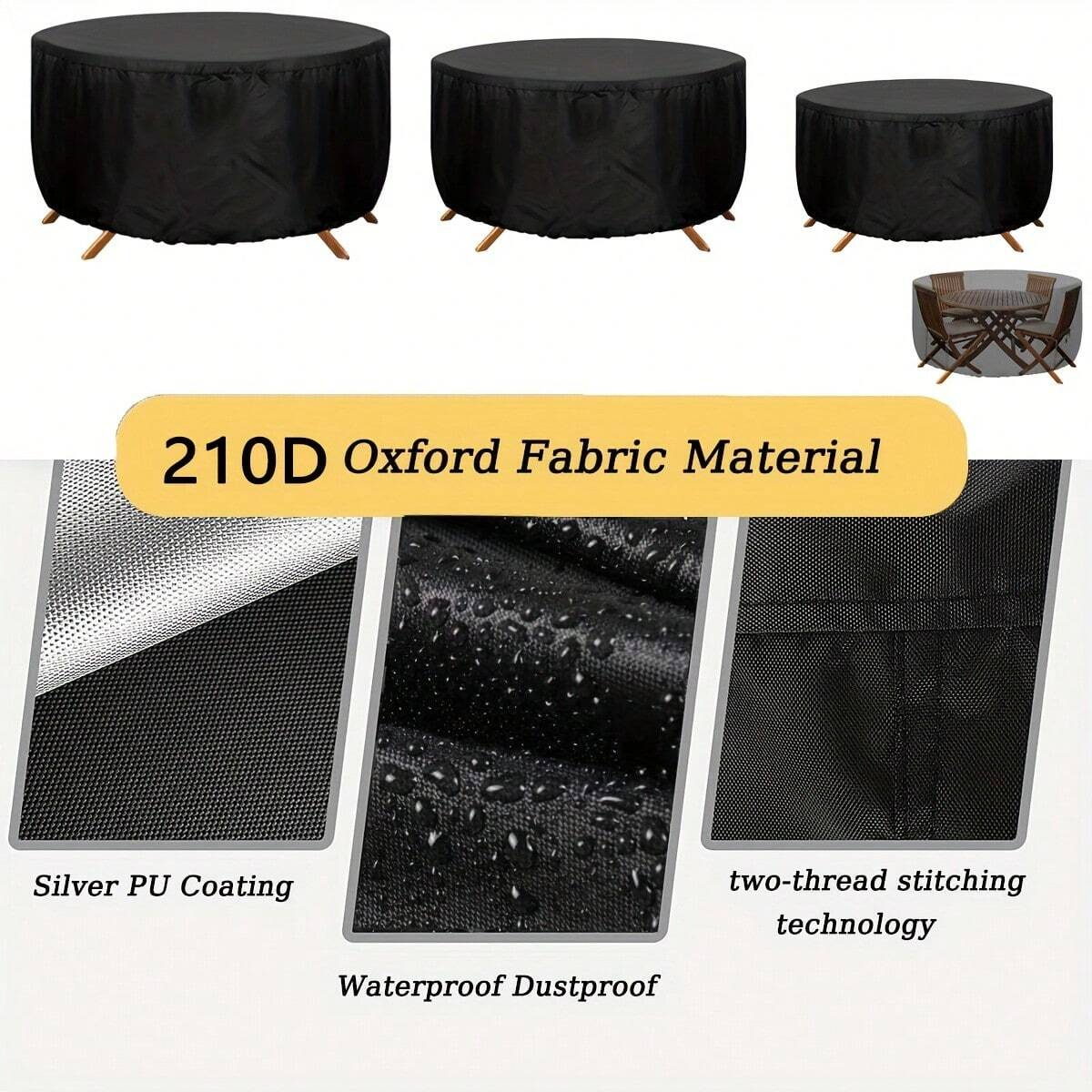Waterproof Round Patio Furnitu – Outdoor Furniture Cover Bewertung und Preis