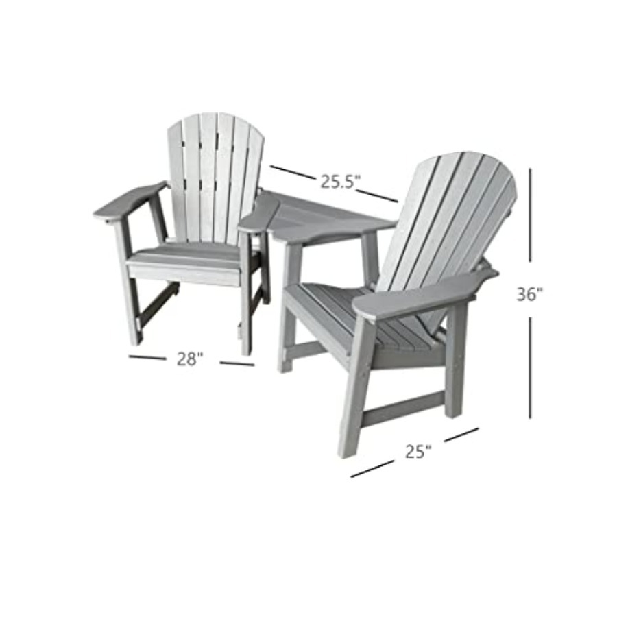 2 Chair Dining Table Set - Pol – Outdoor Furniture Recycled Plastic Bewertung und Preis